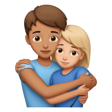 À 16 year old kid hugging his mom sticker