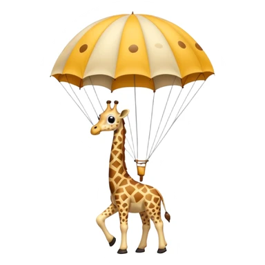 giraffe with a parachute sticker