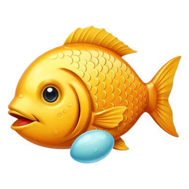 fish eat eggs sticker