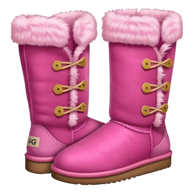 Cute pink ugs sticker