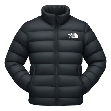 black north face puffer jacket sticker