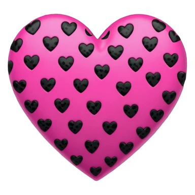 Hot pink heart with black leopard print sticker