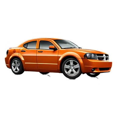 2008 Dodge avenger RT, sunset orange, 3.5L V6, black rims, sticker