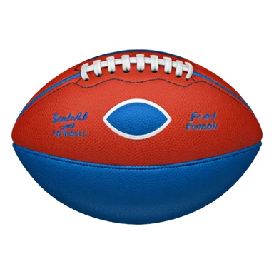 american football ball blue (#00A3E0) and red (#F9423A) sticker