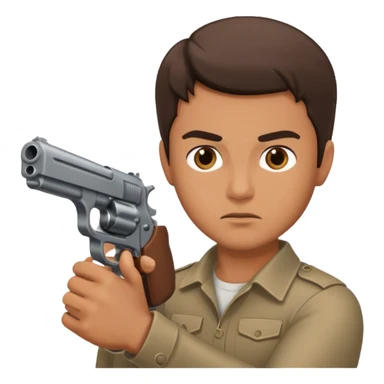 a guy shooting sticker