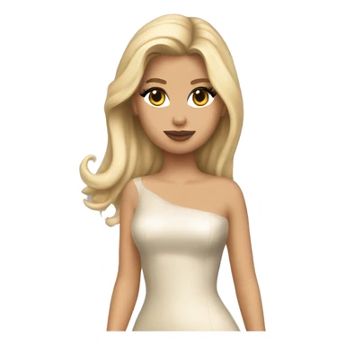 Selena Gomez blonde haired latex dress sticker