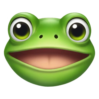frog doing silly face sticker
