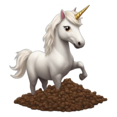 unicorn riding a poop.png sticker