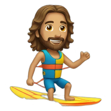 Jesus kitesurfing sticker