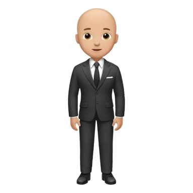 CUte bald man in suit sticker