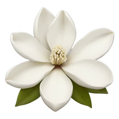 White magnolia flower sticker
