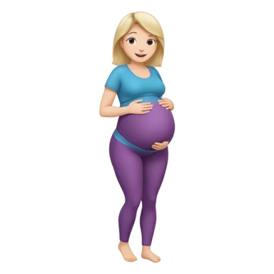 femme belly stuffing enceinte legging sticker