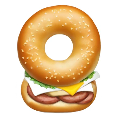 Bagel with sausage, egg & cheese sticker