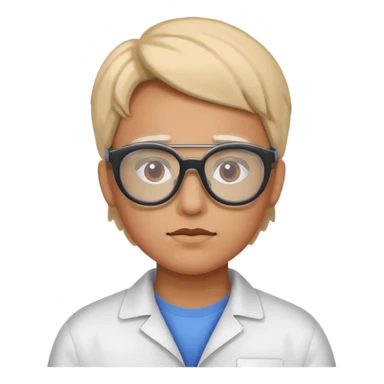 person with protective glasses sticker