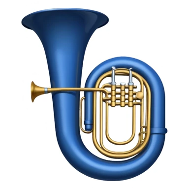 tuba redonda azul escura sticker