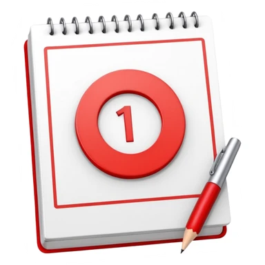 calendar, first page, day 1 sticker