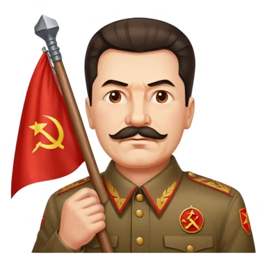 Stalin holding USSR flag sticker