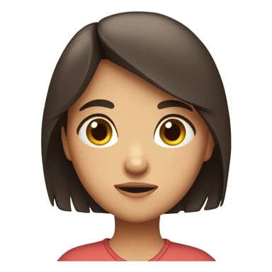 A brunette girl with brown eyes crossing her arms. she's tired and slightly chubby sticker