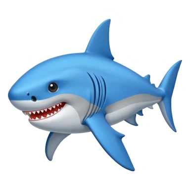 Haz a un tiburón con tenis azules sticker