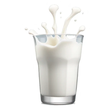 milk spilling from the glass sticker