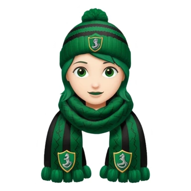 Slytherin schal und mütze sticker
