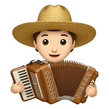Sombrero vueltiao with an accordion sticker