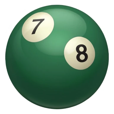 green billiard ball 7 number sticker