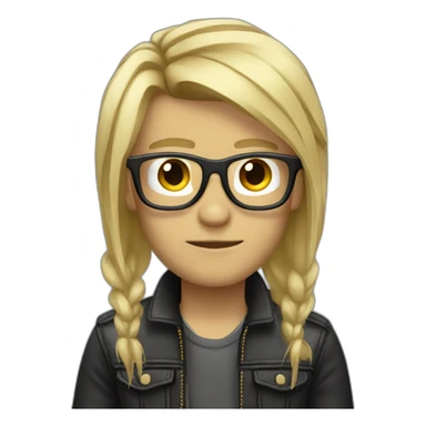 guy with glasses and blonde punk hair sticker