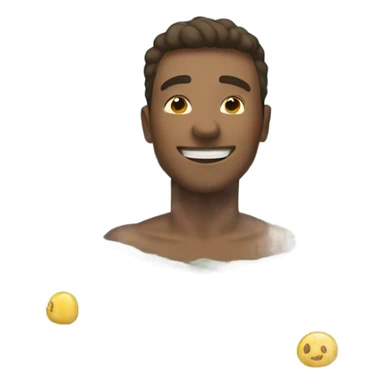 An emoji of a fair-skinned man happily diving headfirst into a pool. sticker
