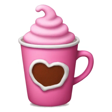 aesthetic Christmas Pink cup of cocoa sticker