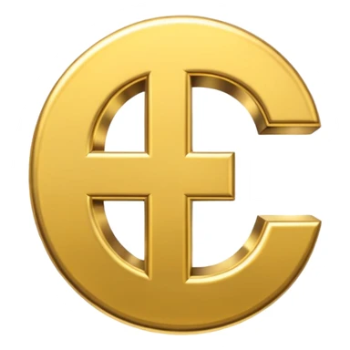 Symbole de currency en or en forme de lettre F précise, seul, 3D, brillant, style emoji simple et lisible sur fond uni. pas une autre lettre

F sticker