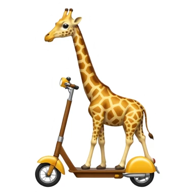 une girafe sur un scooter  sticker