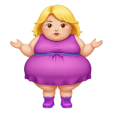 girl with ugly outfit really ugly too bright amazing colors but obese very fat girl sticker