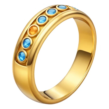 Aesthetic Engagement gold ring emoji flipped with right  sticker