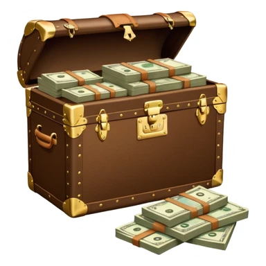 Luis Vuitton Trunk in monry sticker