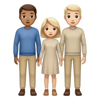 Realistic  family with neutral color sticker