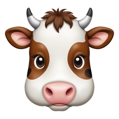 a cute cow with black and white spots sticker