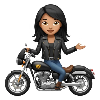 Mulher na moto sticker