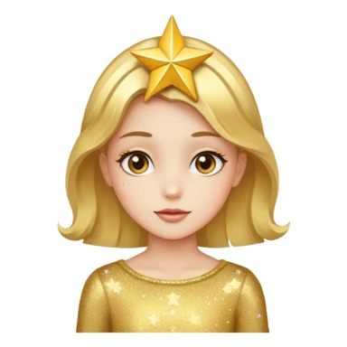 human girl dressed as a star sticker