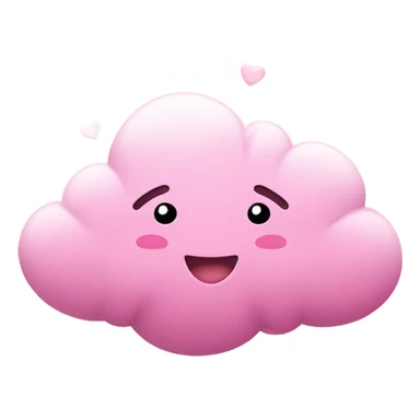 Pink cloud raining pink hearts sticker