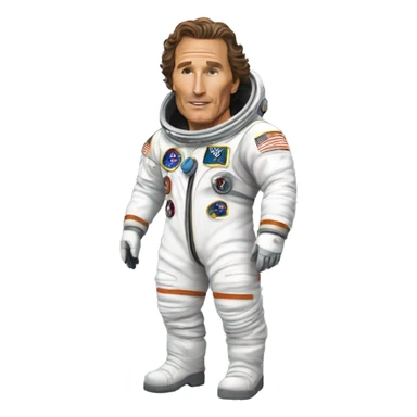 Matthew McConaughey spacesuit sticker
