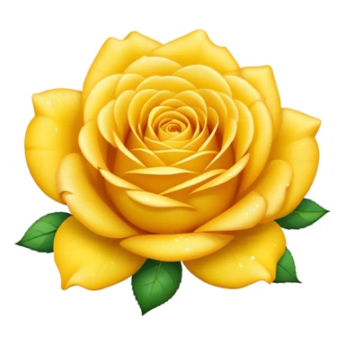Smiling yellow rose with sparkles sticker