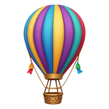 Balloon – Hot air balloon with colorful fabric sticker