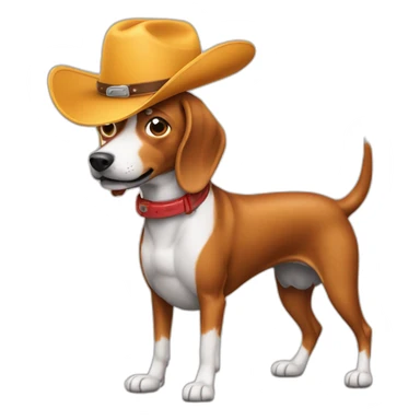 Hotdog-cowboy sticker