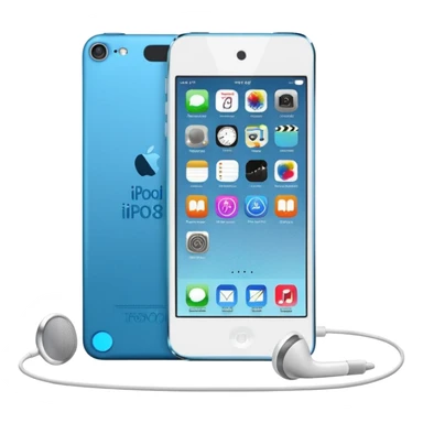 iPod touch 8 with earpiece speaker and running iOS 7 sticker