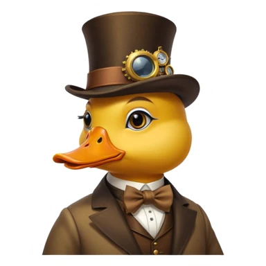 socialite stimpunk  duck sticker