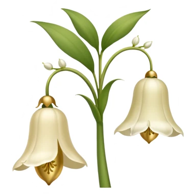 Beige Lily of the valley flower sticker