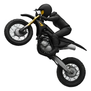 Dirtbike wheelie all black sticker