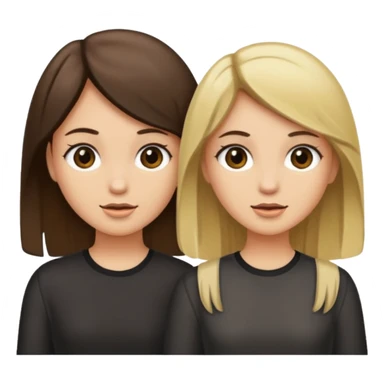 bestiess one with dark brown hair and one with dirty blonde hair sticker