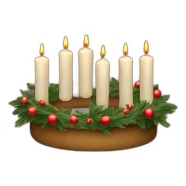 Advent wreath with candles sticker